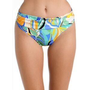 New La BlancaWomen's Sun In Sicily Shirred Band Hipster Bikini Bottom Size 8